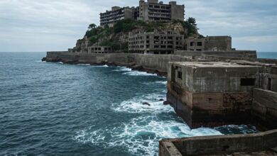 Island of Hashima (Gunkanjima), Japan