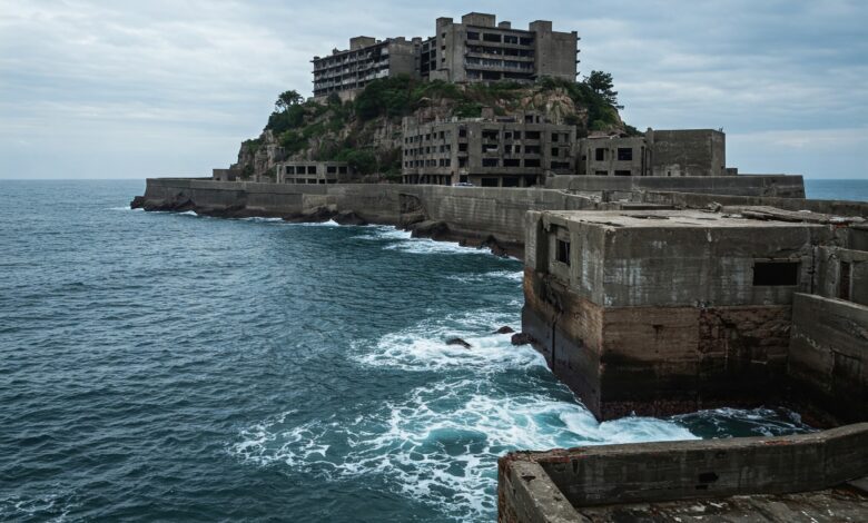 Island of Hashima (Gunkanjima), Japan