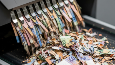 How does paper money last an average of 5 years before being destroyed?
